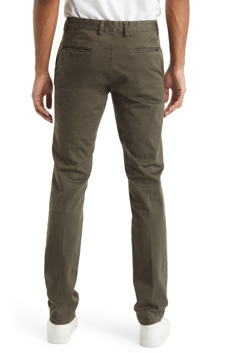 Comfort Stretch Flat Front Pants, Alternate, color, DARK MOSS