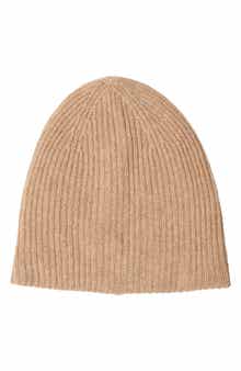 Amicale Cashmere Double Layer Rib Knit Beanie