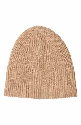 Amicale Cashmere Double Layer Rib Knit Beanie