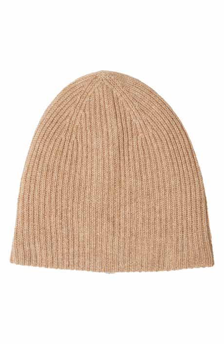 Amicale Cashmere Double Layer Rib Knit Beanie