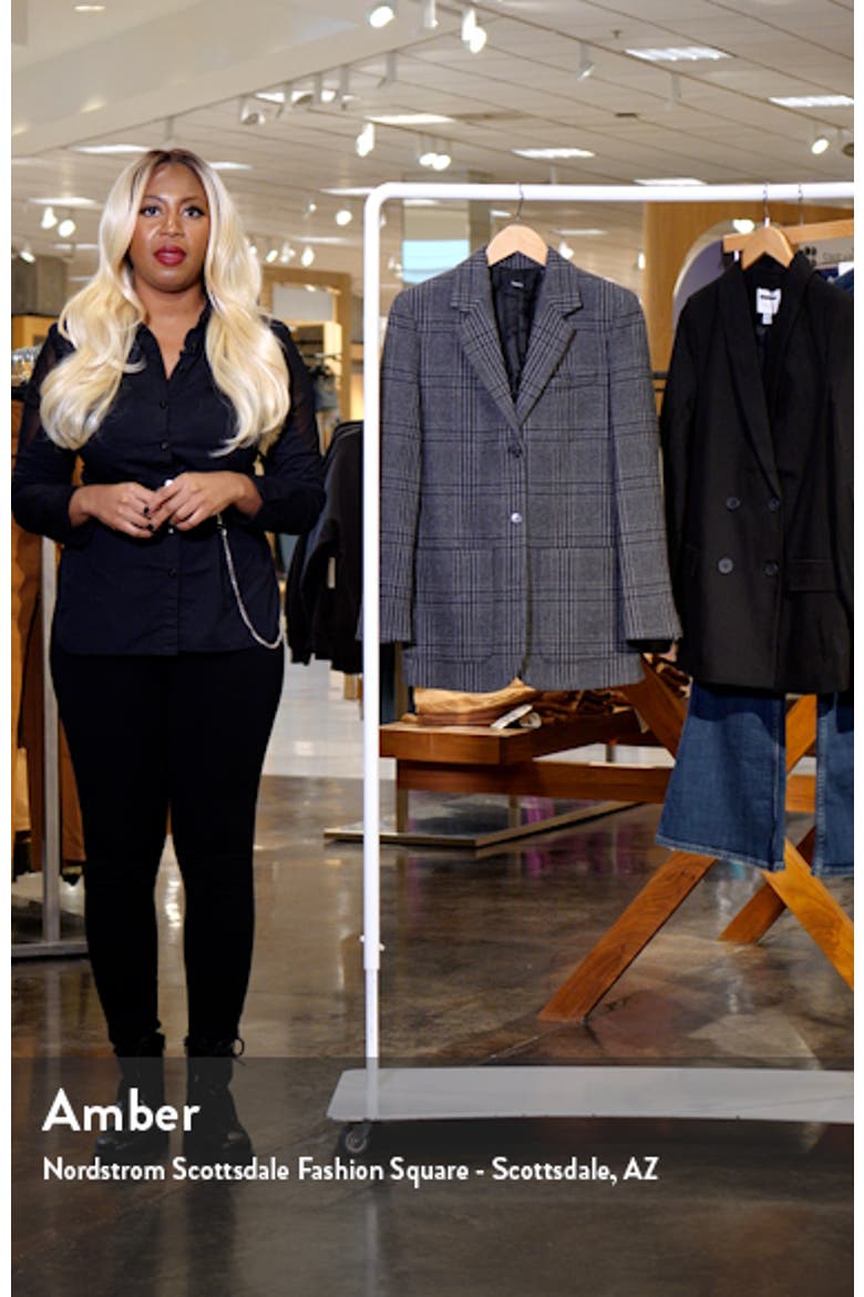 Plaid Elbow Patch Recycled Wool Blend Jacket video