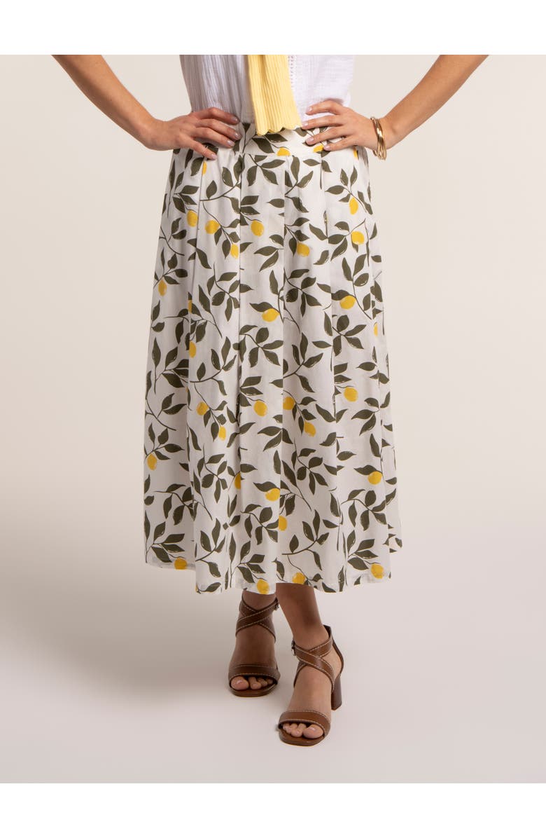 Brakeburn Sicily Midi Skirt, Alternate, color, Cream