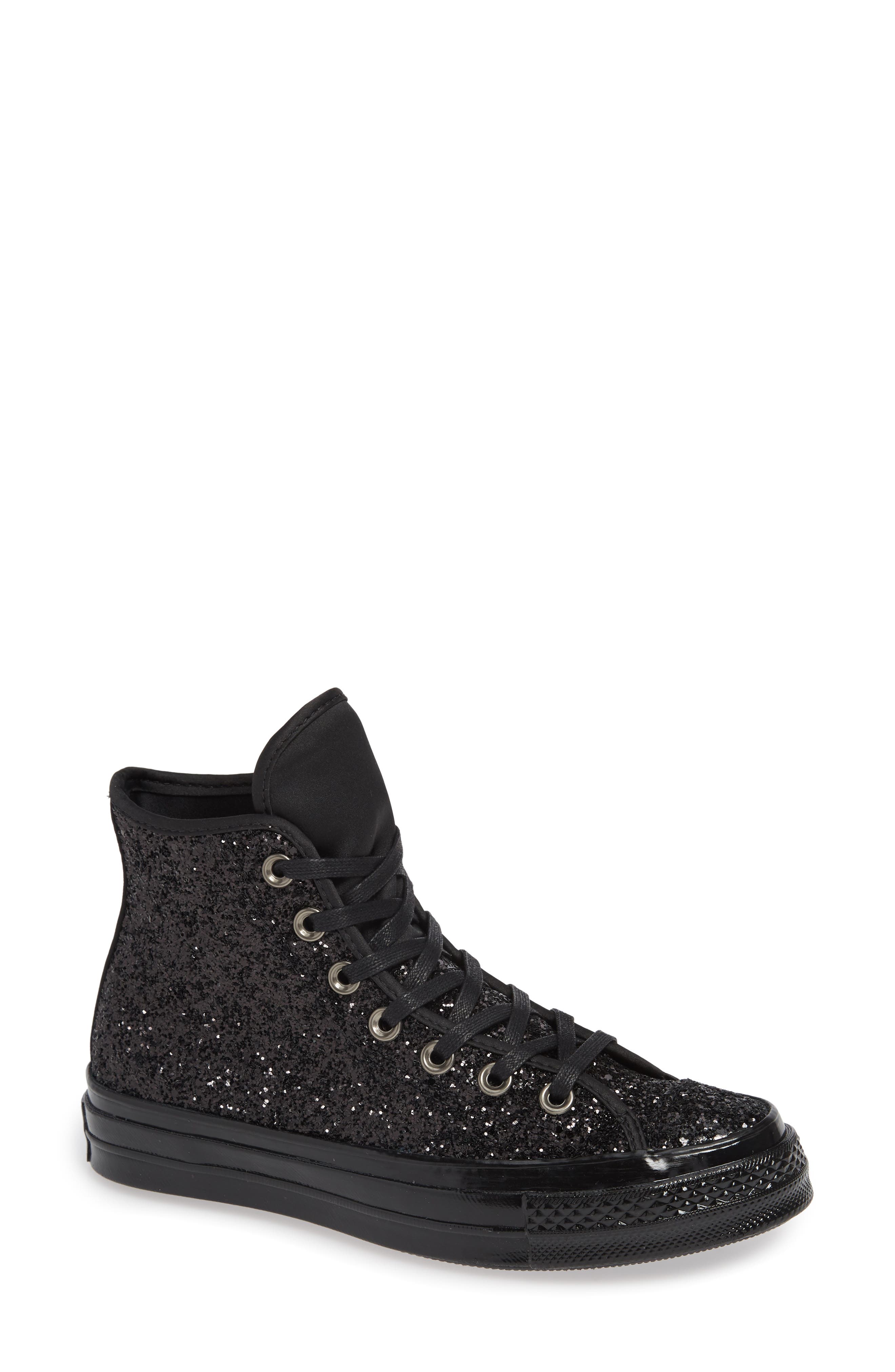 Converse Chuck Taylor<sup>®</sup> All Star<sup>®</sup> Glitter High Top Sneaker, Main, color, 