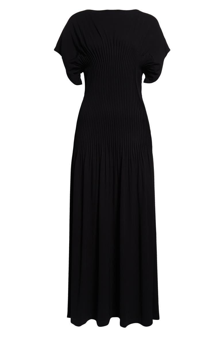 Compact Jersey T-Shirt Dress, Alternate, color, BLACK