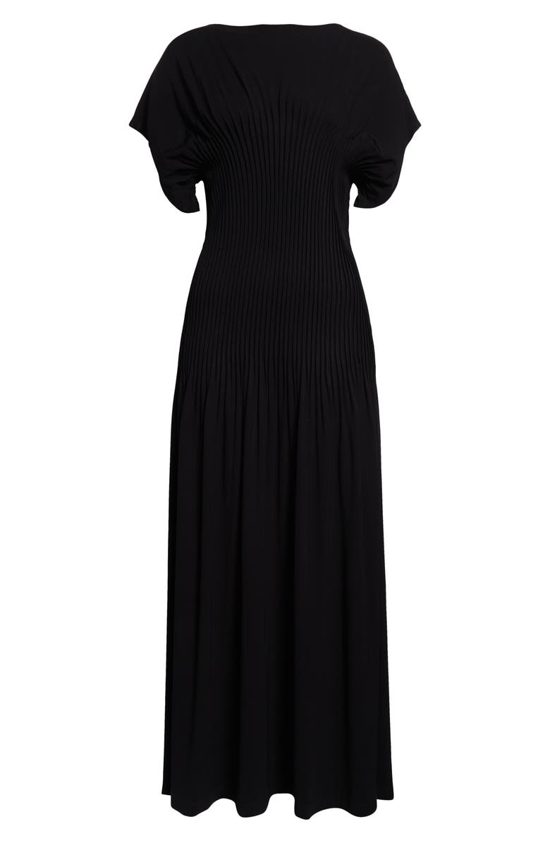 TOTEME Compact Jersey T-Shirt Dress, Alternate, color, Black