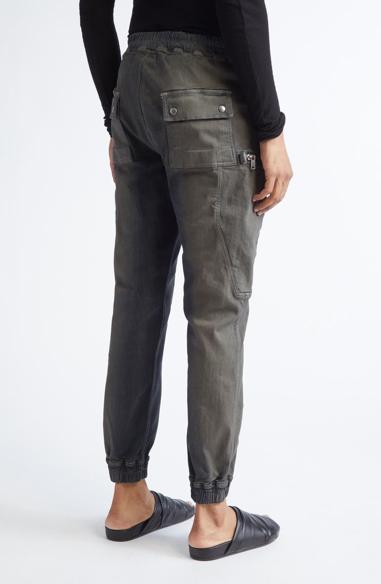 Rick Owens Bauhaus Denim Cargo Joggers, Alternate, color, Dark Dust Degrade