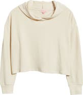 HAPPY CAMP3R Buttercream Lily Lounge Crop Thermal Hoodie