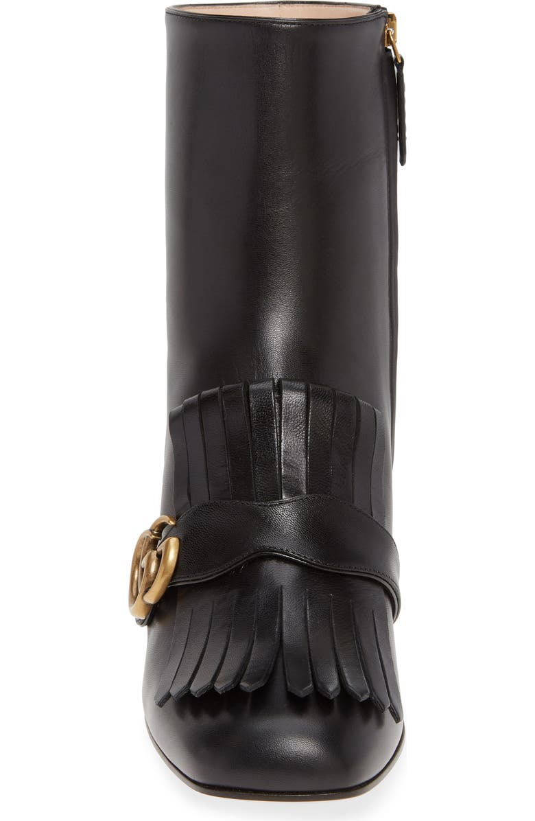 Gucci GG Kiltie Fringe Bootie, Alternate, color,