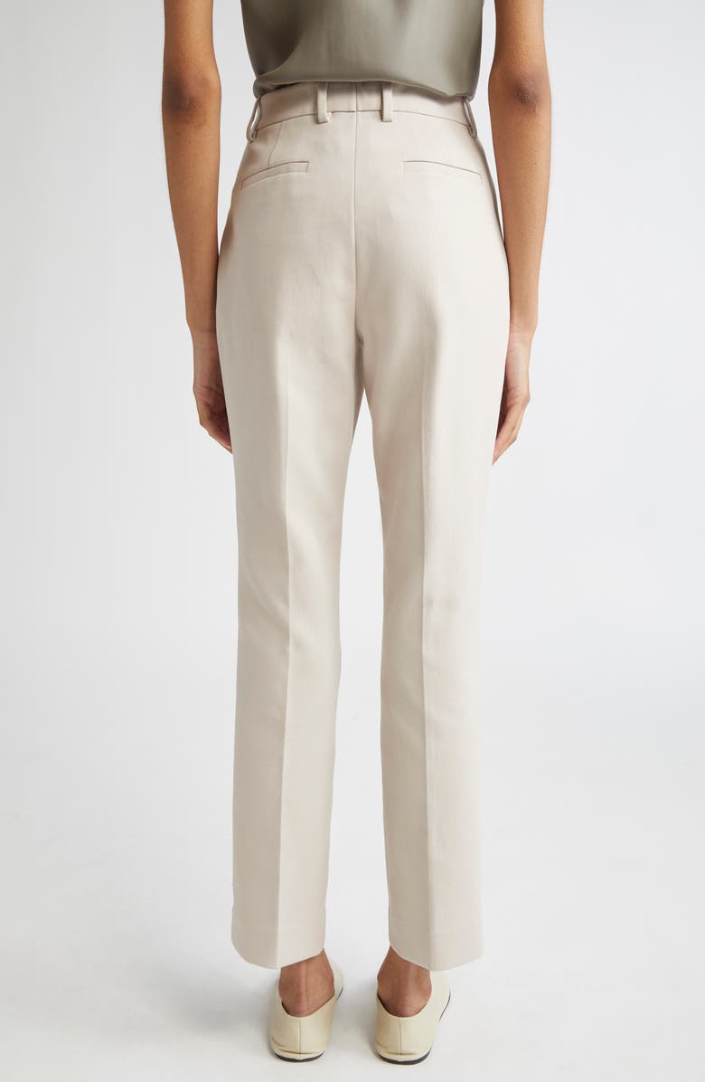 Lafayette 148 New York Manhattan Slim Fit Cotton Cigarette Pants, Alternate, color, Pearl