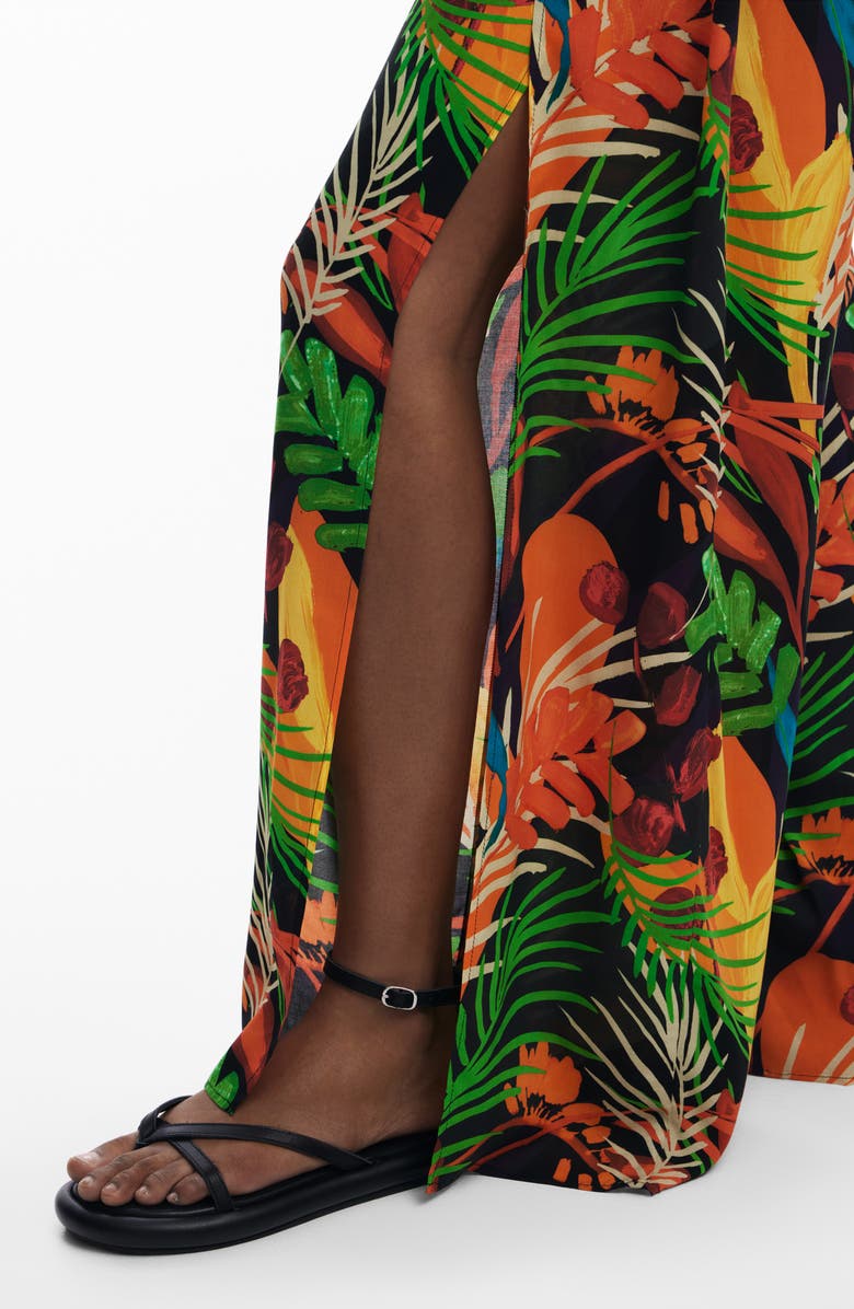 Desigual Wide Leg Cover-Up Pants, Alternate, color,