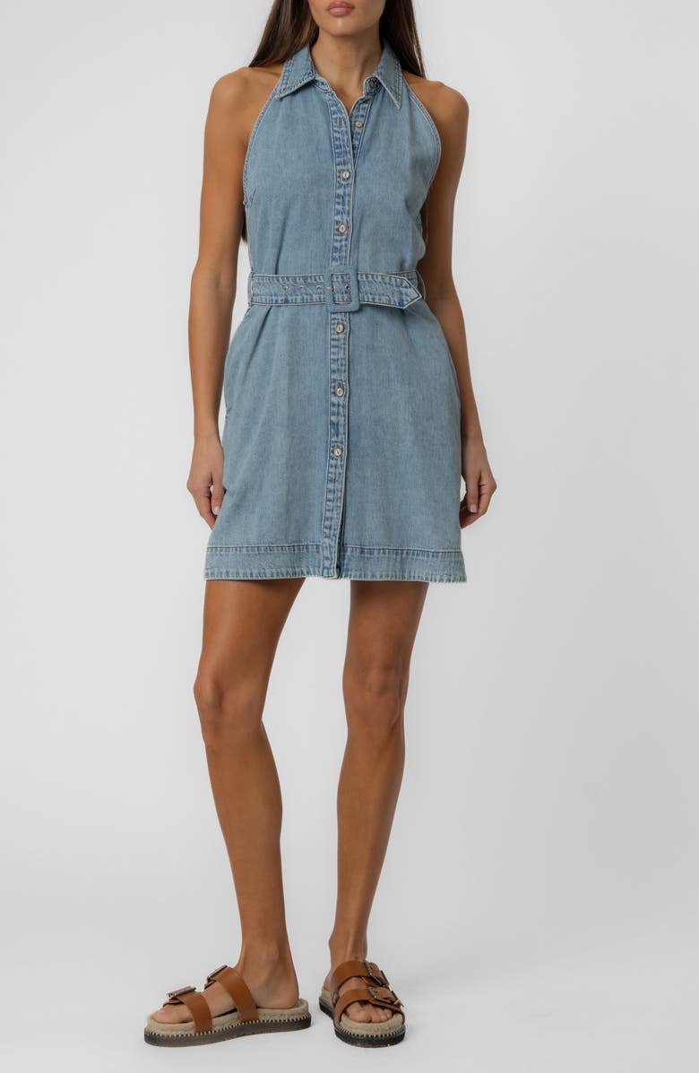 KUT from the Kloth Eileen Halter Denim Dress, Main, color,
