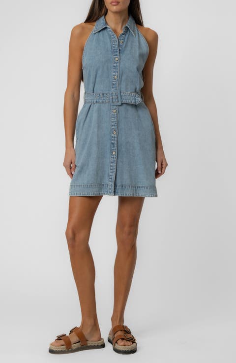 Eileen Halter Denim Dress