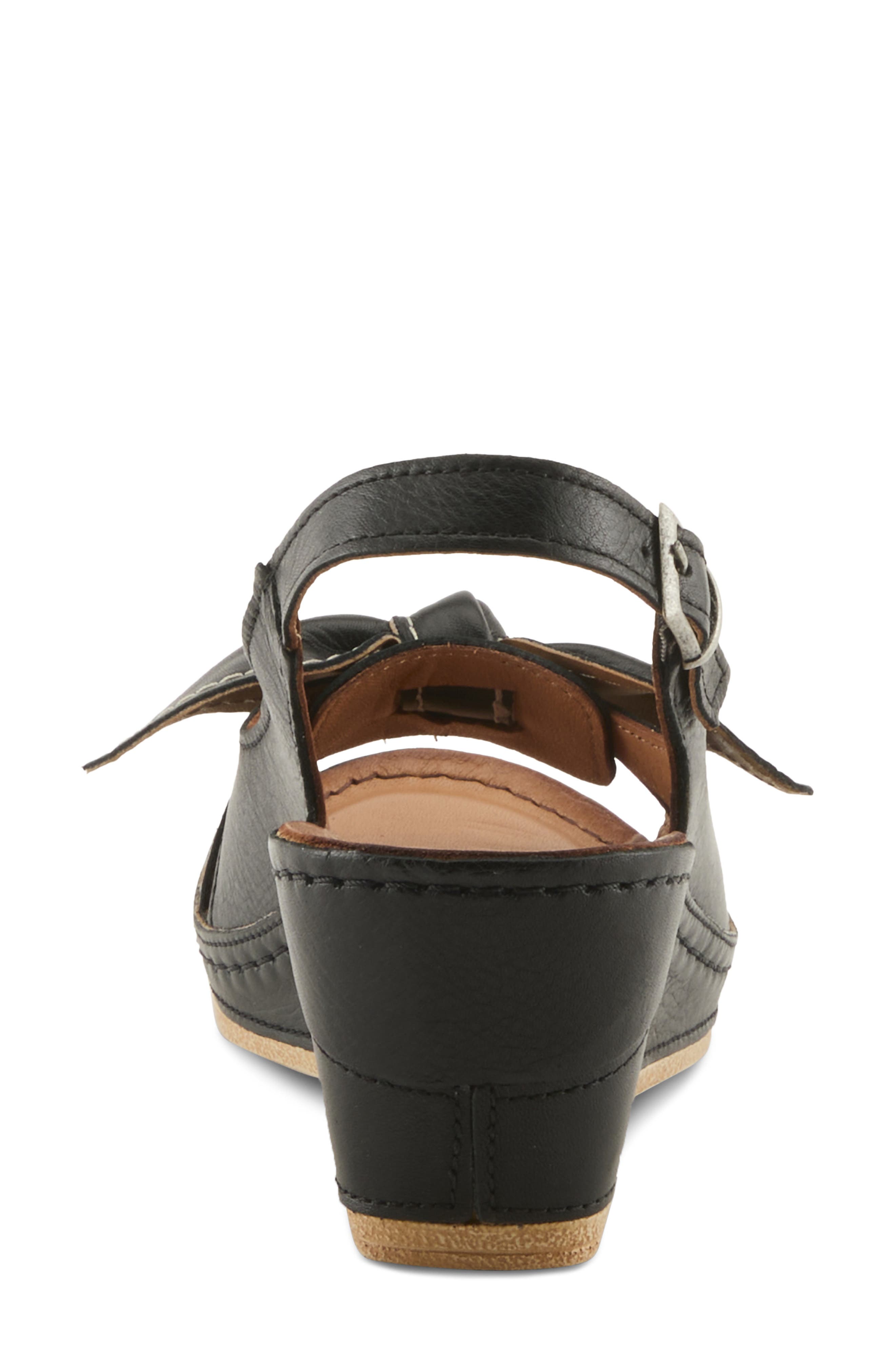Spring Step Chassidy Wedge Sandal, Alternate, color, Black