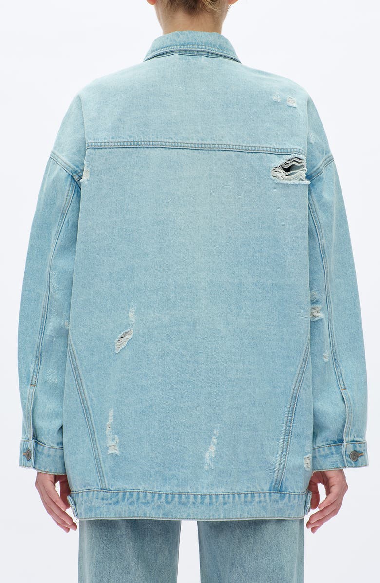 Bayeas Loose Denim Jacket, Alternate, color, Light Blue