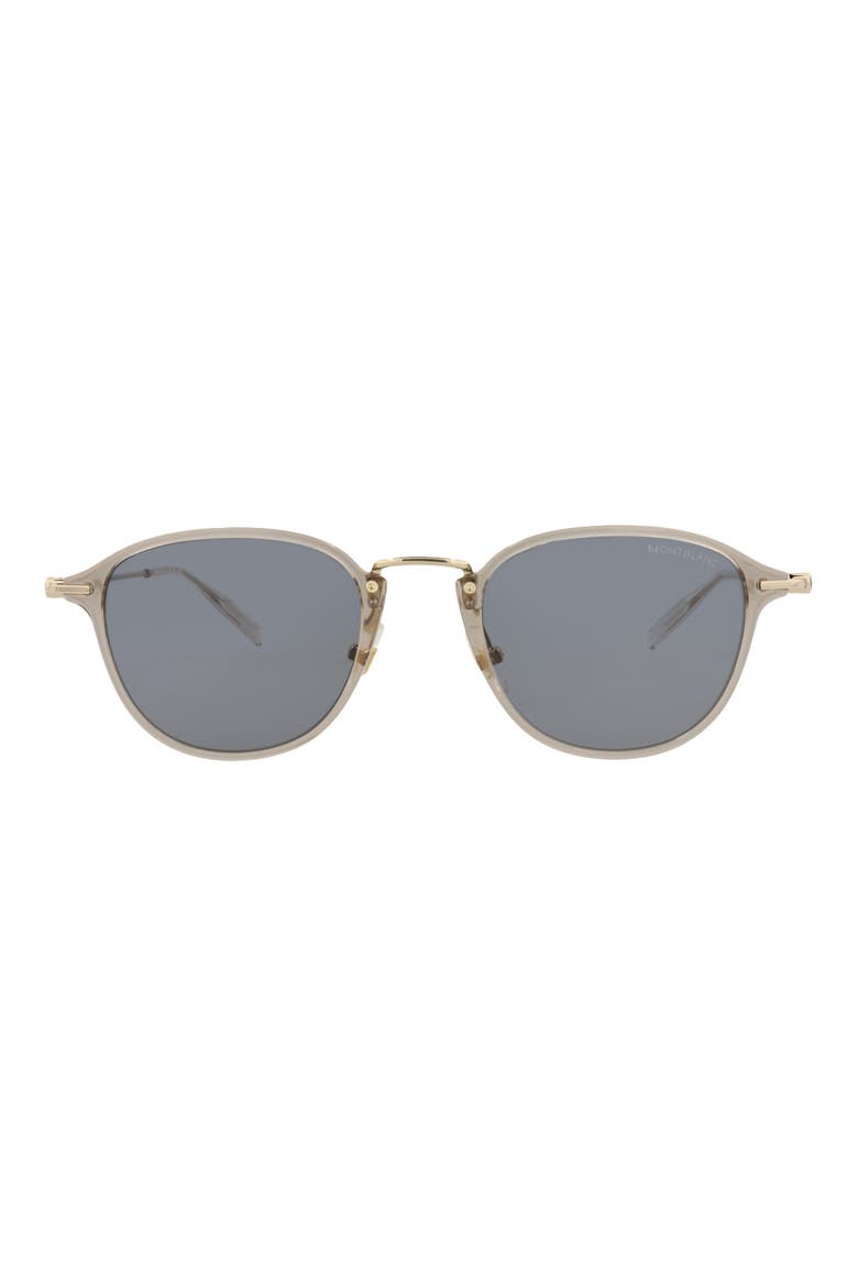 51mm Round Sunglasses, Main, color, BEIGE GOLD GREY