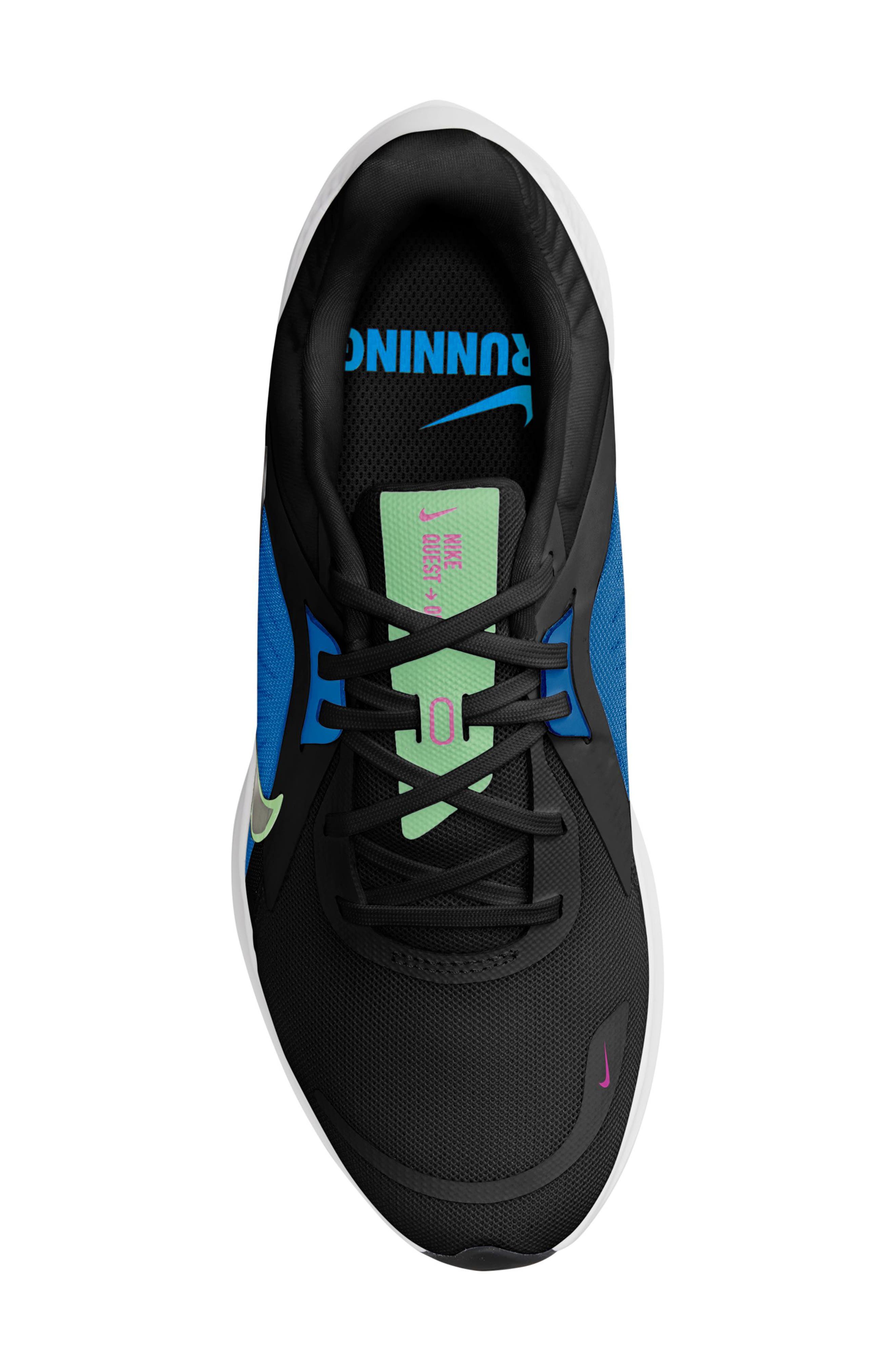 Nike Quest 5 Sneaker, Alternate, color, Black/ Silver/ Vapor Green