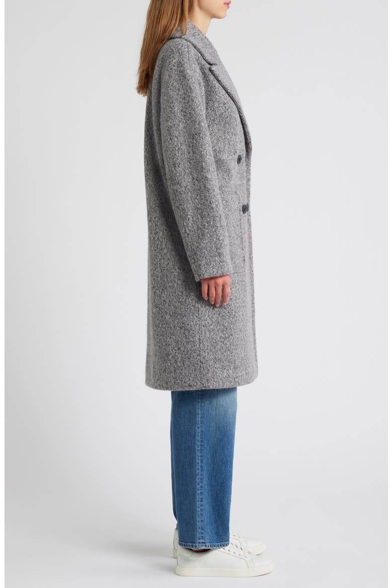 Bouclé Peacoat, Alternate, color, GREY