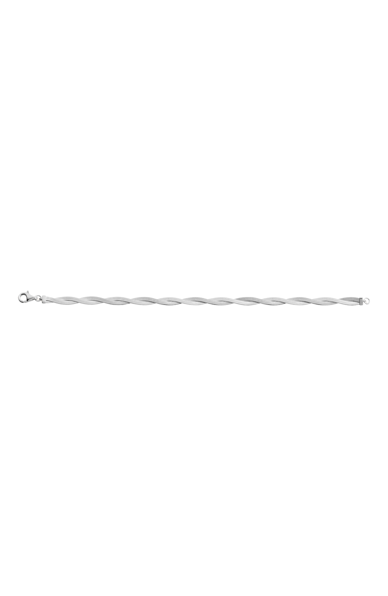 Aurate New York Herringbone Twist Bracelet, Alternate, color, Sterling Silver
