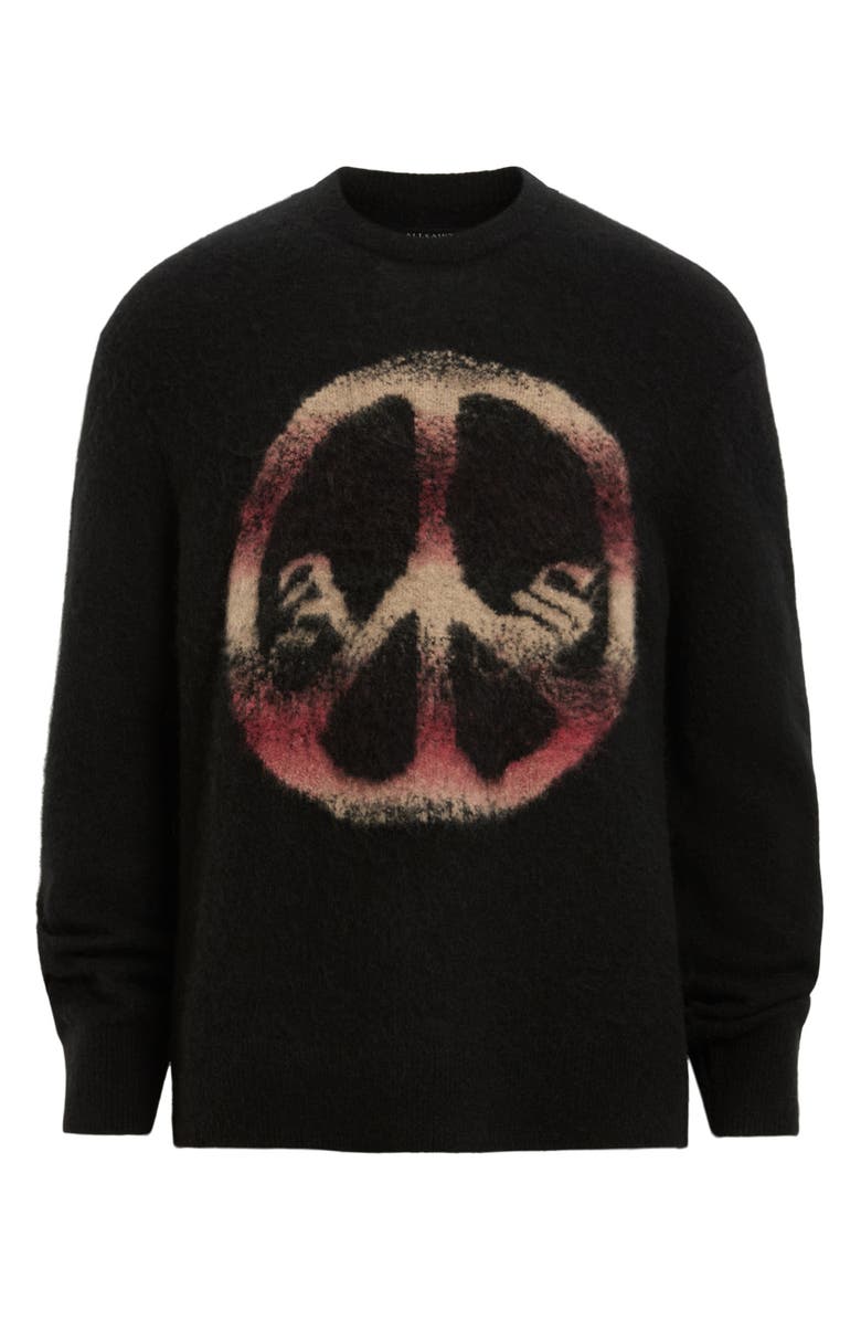 AllSaints Peace Wool & Alpaca Blend Crewneck Sweater | Nordstromrack