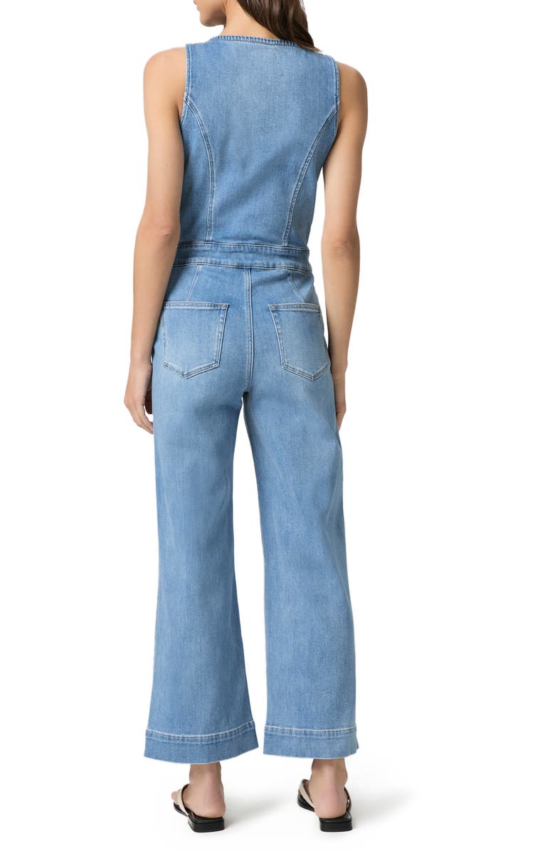 PAIGE Kenny Sleeveless Ankle Wide Leg Denim Jumpsuit, Alternate, color, 