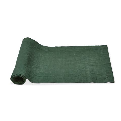 Threads Slub Runner Dark Green Cotton Table Runner Machine Washable