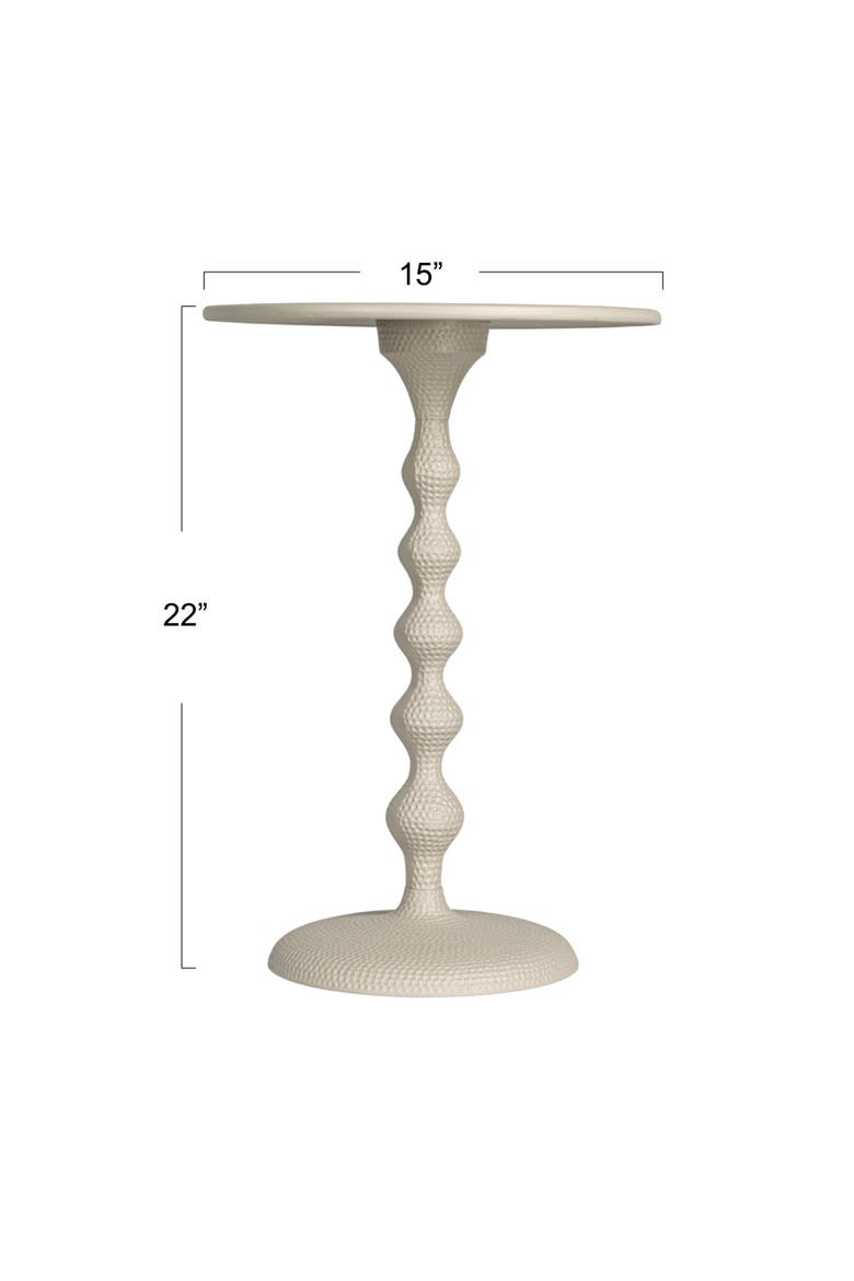 Hammered Table, Alternate, color, White