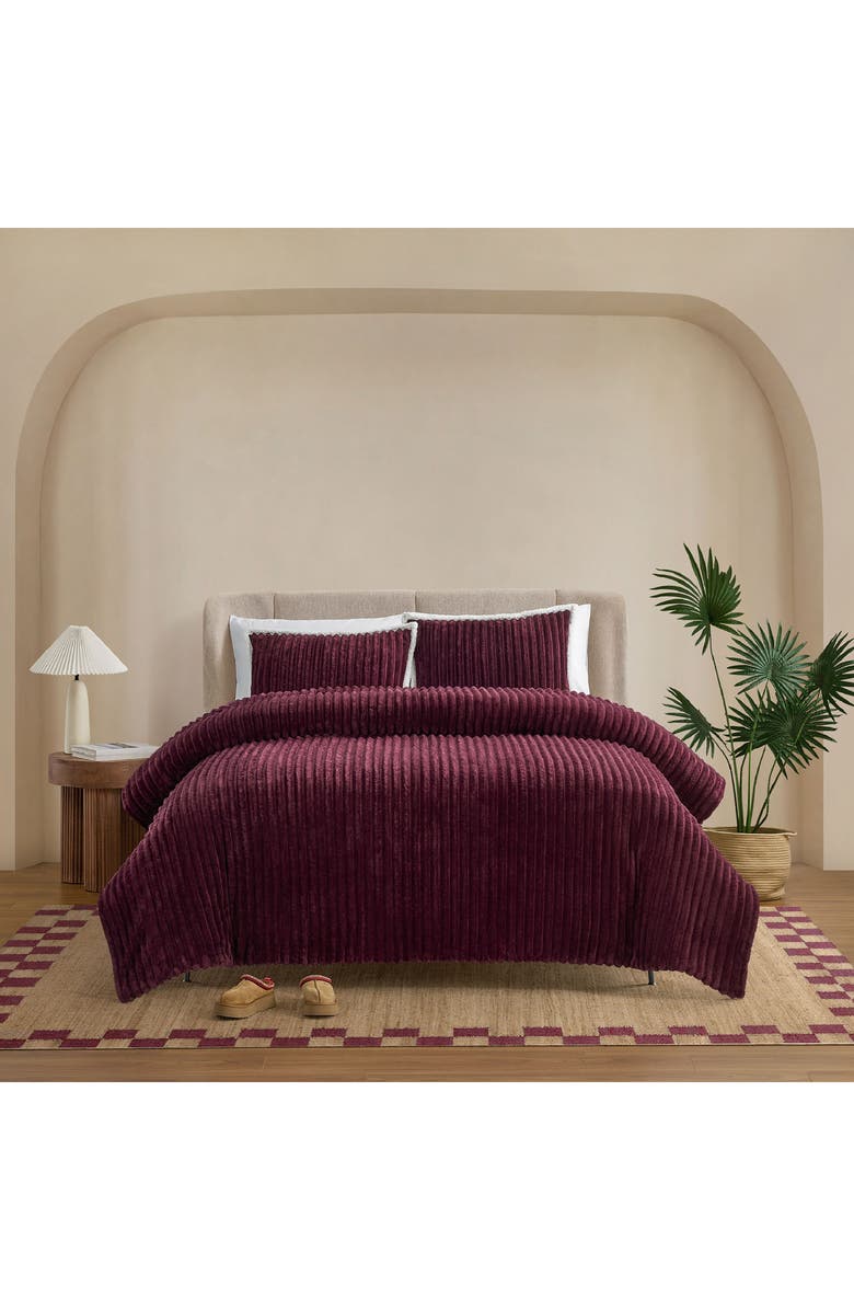UGG<sup>®</sup> Avery Rib Comforter & Shams Set, Alternate, color, Wild Grape