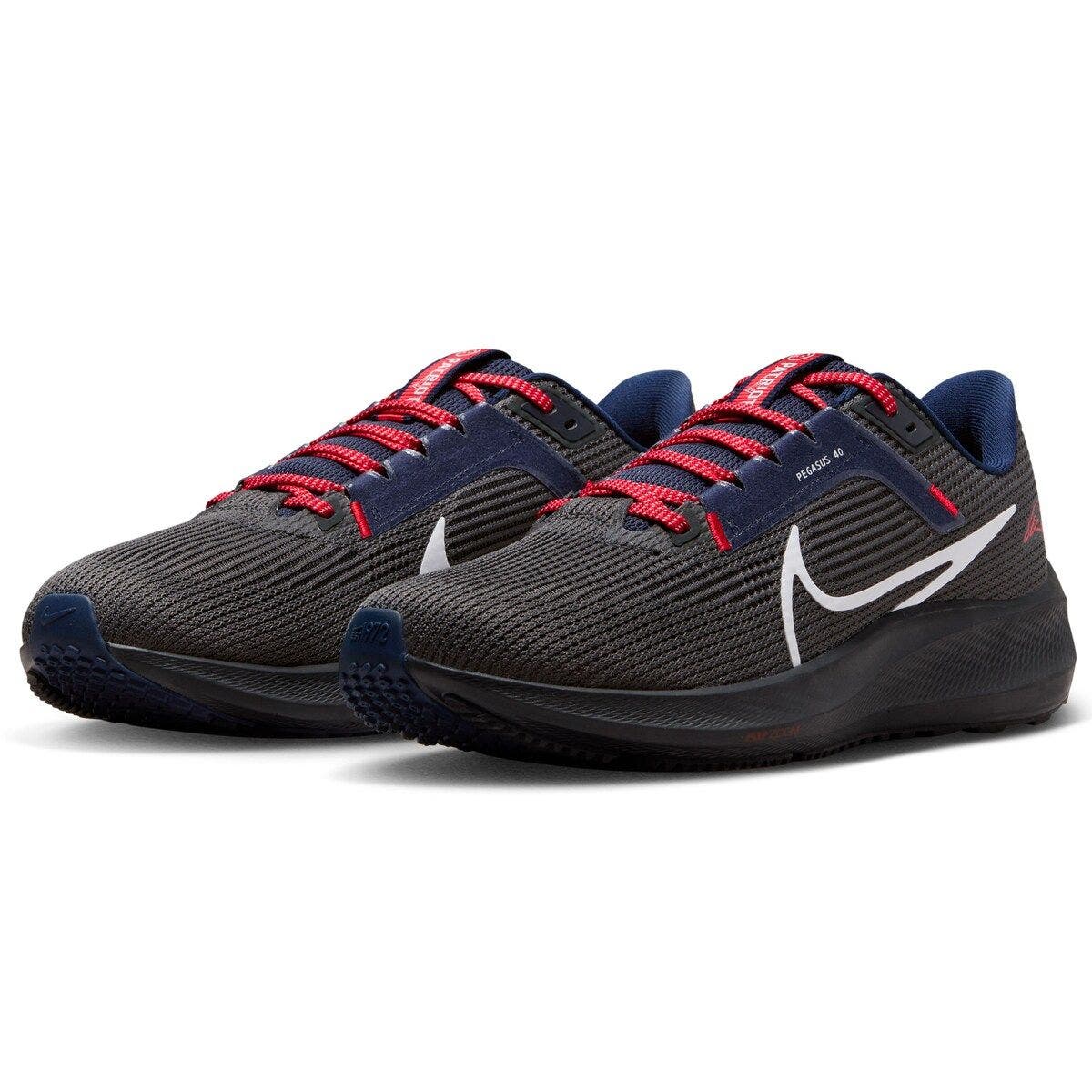 Nike Unisex Nike  Anthracite New England Patriots Zoom Pegasus 40 Running Shoe, Alternate, color, 