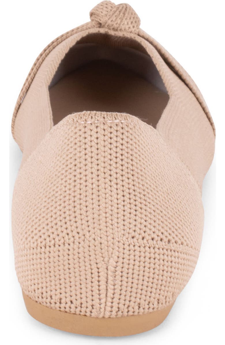 Tahari Catalina Pointed Toe Knit Flat, Alternate, color, Natural