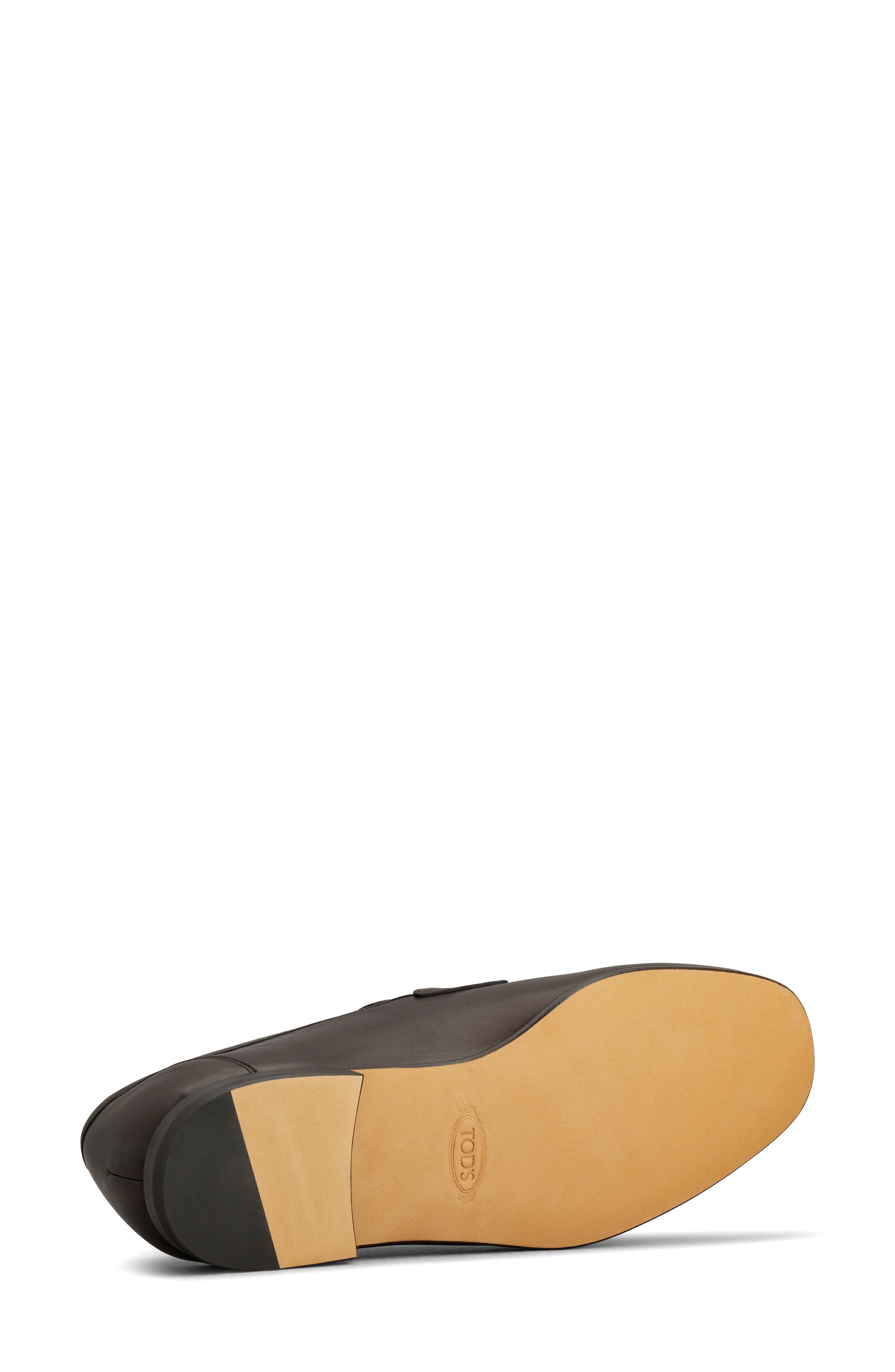 Tod's Deconstructed Penny Loafer, Alternate, color, Cioccolato