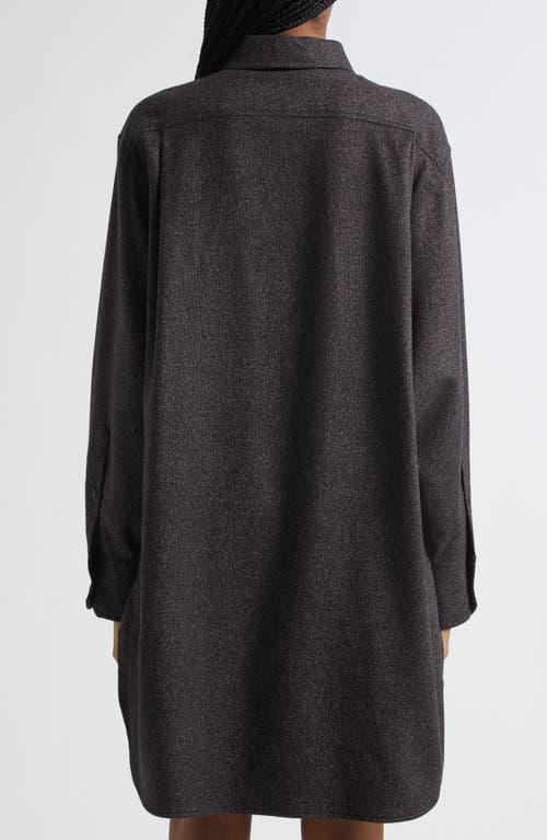 A.l.c . Spence Wool Blend Long Sleeve Shirt In Brown