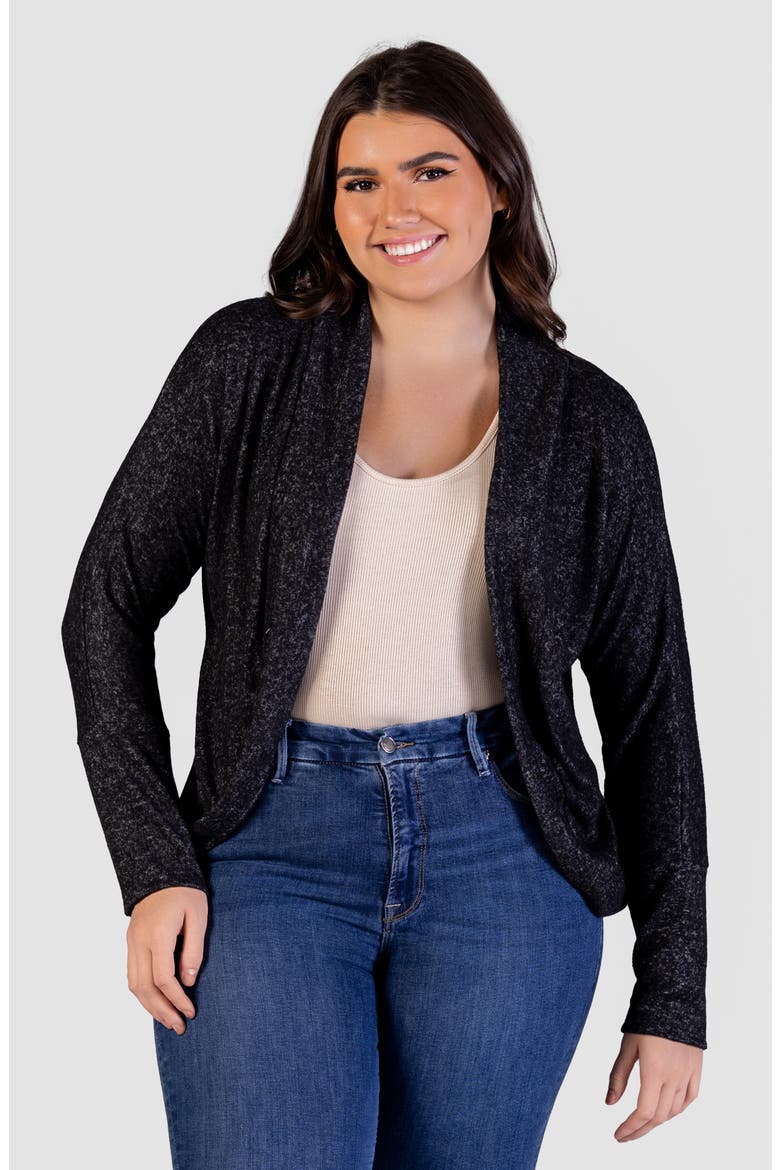 Curved Hem Bolero Jacket, Alternate, color, BLACK