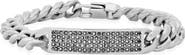 STEELTIME Stainless Steel Simulated Diamond Chain Bracelet