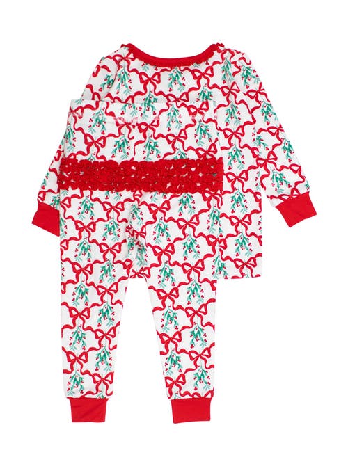 Rufflebutts Softsnooze Ruffle Long Sleeve Pajama Set, Signature Rear Ruffles In Multi