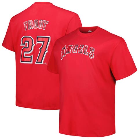 Men's Mike Trout Red Los Angeles Angels Big & Tall Name & Number T-Shirt