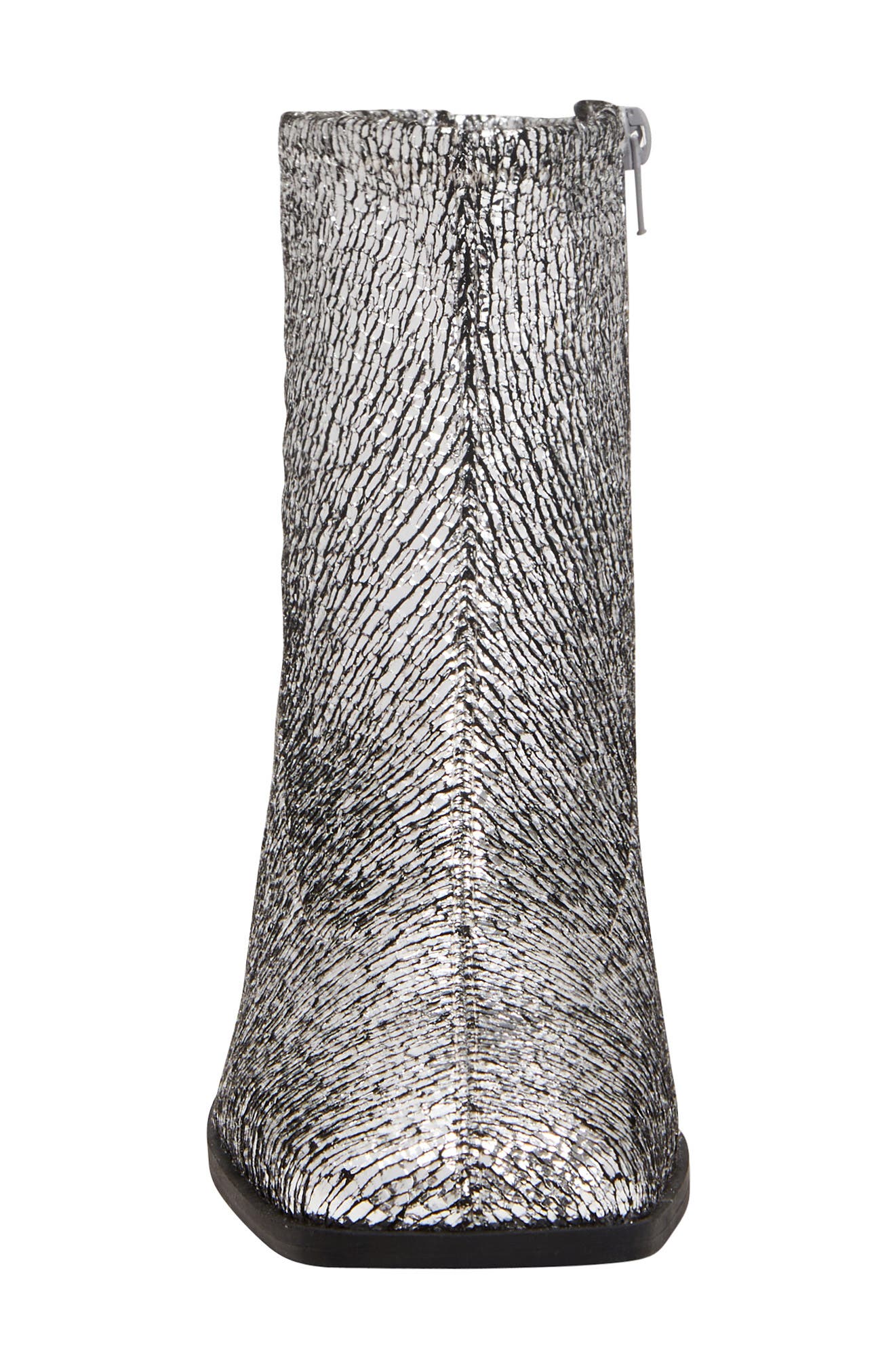 Lolette Square Toe Bootie, Alternate, color, SILVER