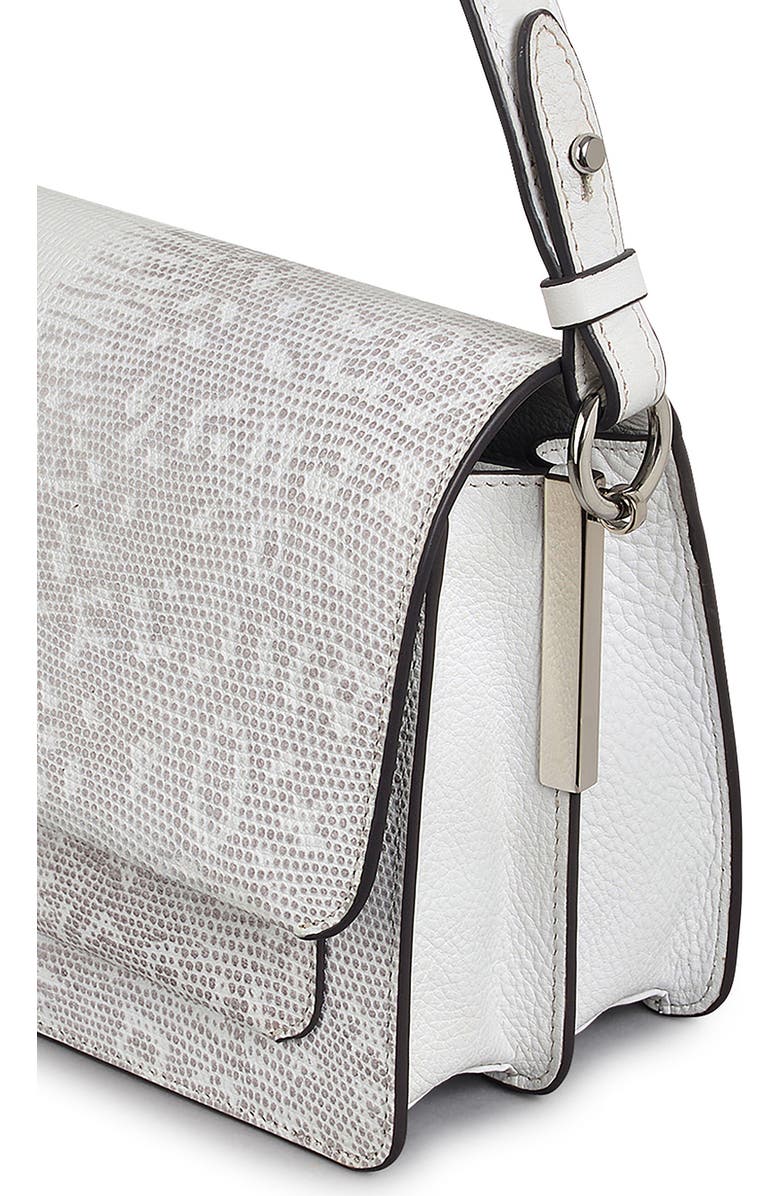 Radley Medium Lizard Embossed Leather Shoulder Bag, Alternate, color, Bright White