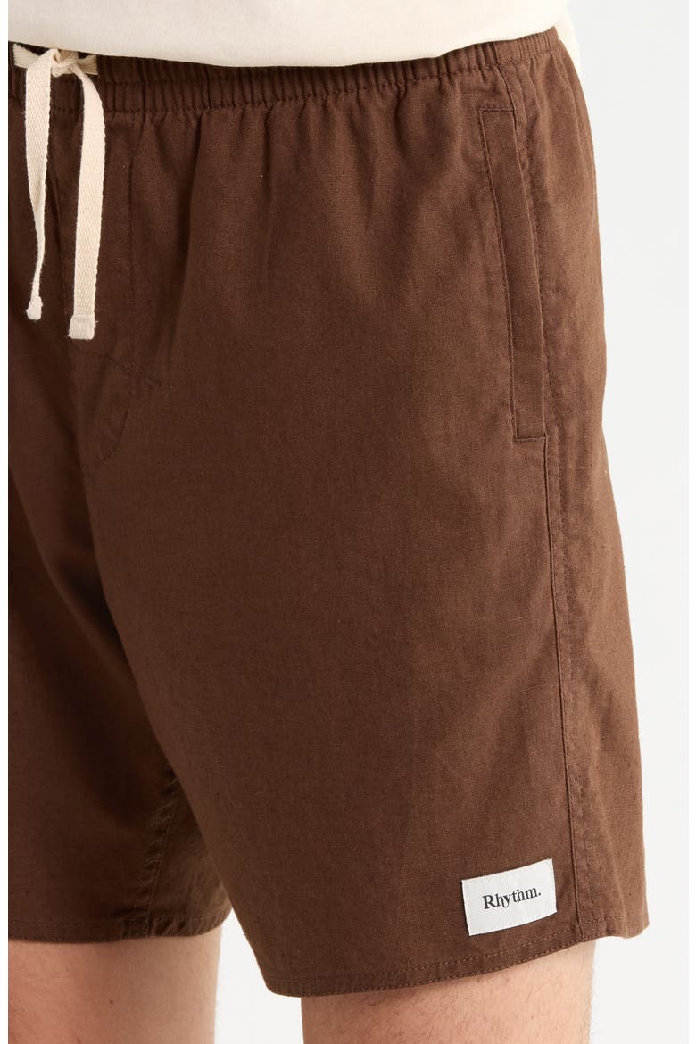 Classic Linen Jam Shorts, Alternate, color, CHOCOLATE