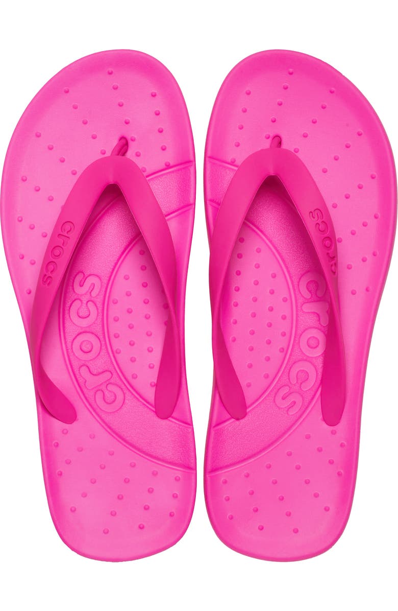 CROCS Gender Inclusive Flip Flop Sandal, Alternate, color, Pink Crush