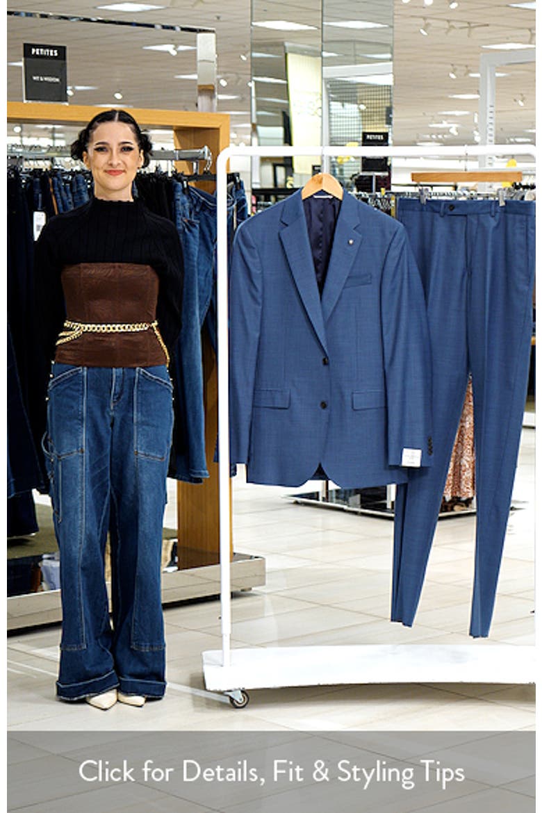 Stacey Trim Fit Solid Navy Stretch Super 110s Suit video