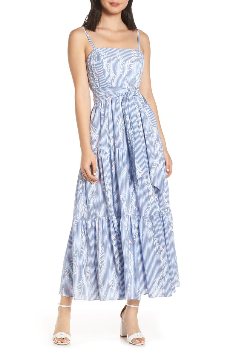 Aviana Maxi Dress, Main, color, COASTAL BLUE OPEN CORAL