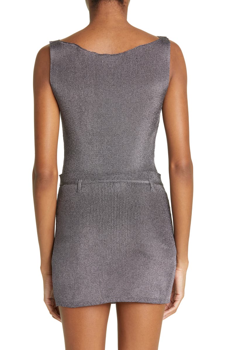 Paloma Wool Jack Metallic Cotton Knit Minidress, Alternate, color, 