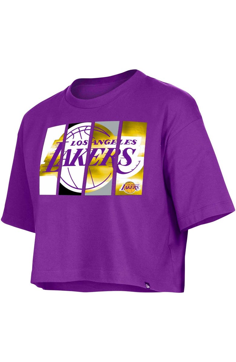 New Era Women's New Era Purple Los Angeles Lakers Cropped T-Shirt, Alternate, color, 