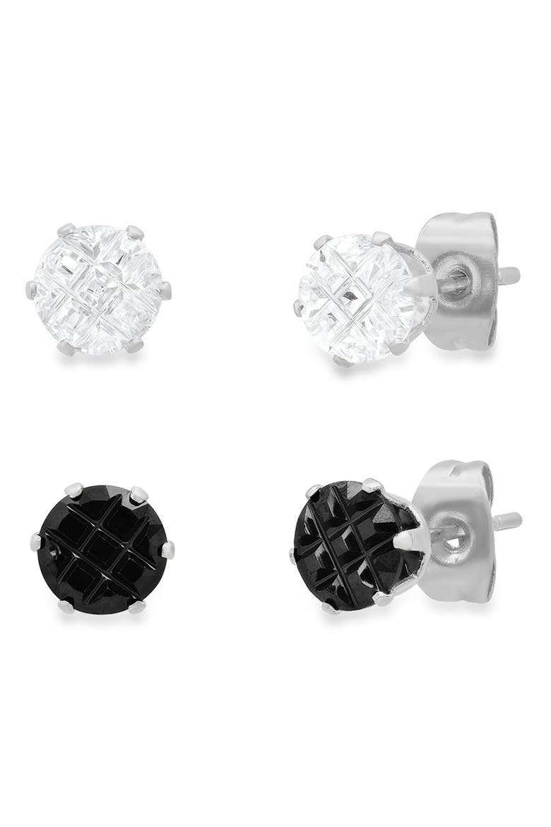 Stainless Steel Stud Earring Set, Main, color, METALLIC