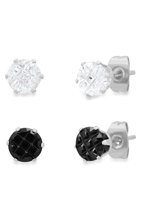 Stainless Steel Stud Earring Set