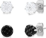 HMY JEWELRY Stainless Steel Stud Earring Set