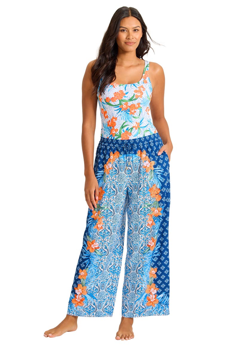Goa Tropical Cover-Up Pants, Alternate, color, INDIGO TIDE