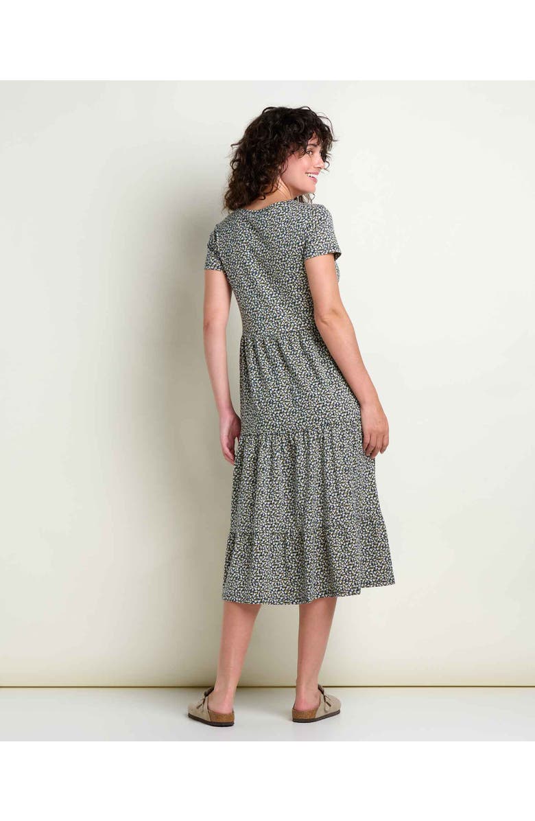 Toad & Co Marley Tiered Midi Dress, Alternate, color, Midnight Print