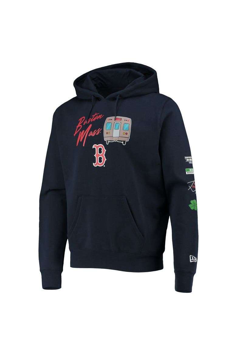 Men's New Era Navy Boston Red Sox City Transit Pullover Hoodie, Alternate, color, Navy