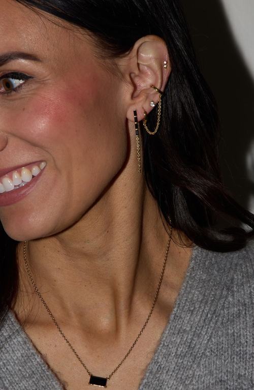 Nickel & Suede Lucia Statement Earrings